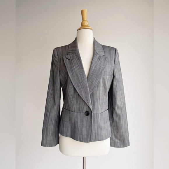 Hervé Léger Paris Wool BlazerGray HerringboneUS 8